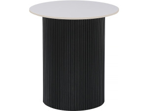 Tavolino laterale in ceramica "Eclat", tavolino, comodino - 50 x 50 x 55 cm - Bianco