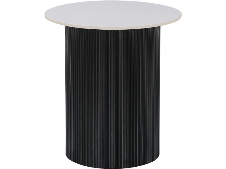 Tavolino laterale in ceramica "Eclat", tavolino, comodino - 50 x 50 x 55 cm - Bianco