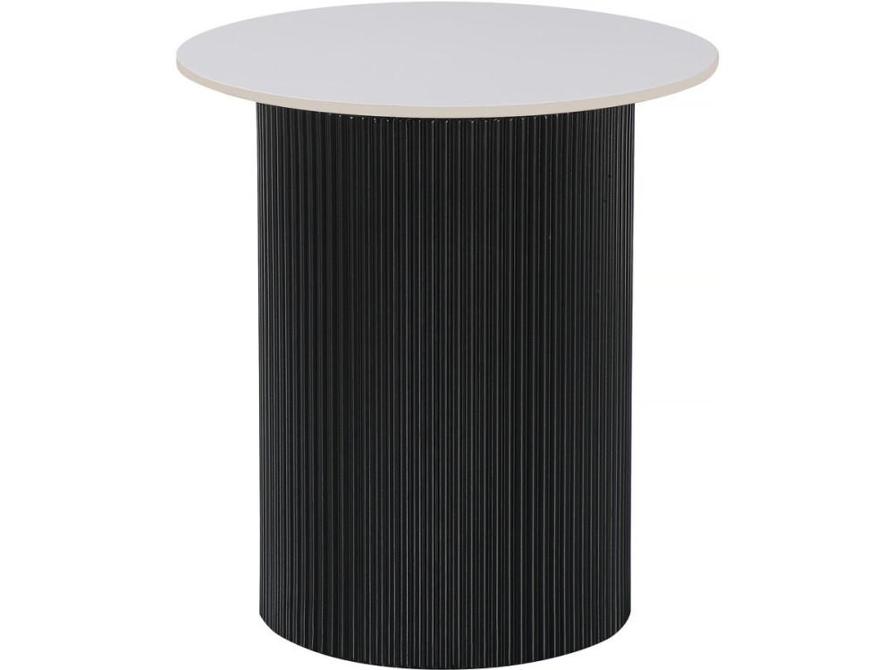 Tavolino laterale in ceramica "Eclat", tavolino, comodino - 50 x 50 x 55 cm - Bianco