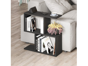 Tavolino da caffè in legno "Homemania" - 60 x 20 x 60 cm - Legno nero 2