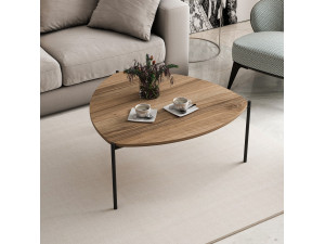 Tavolino in legno "Lenny" - 90 x 89 x 40 cm - Noce 2