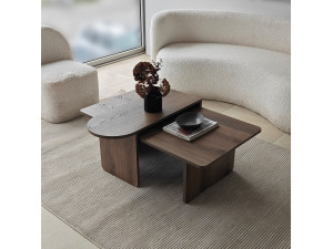 Set di tavolini in legno "Paris" 105 x 60 x 35 cm - Bronzo 2