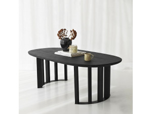 Tavolino in legno "Elysia" - 120 x 60 x 40 cm - Nero 2