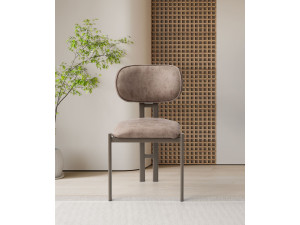 Set di sedie in metallo "Muriz" (2 pezzi) - Visone 2