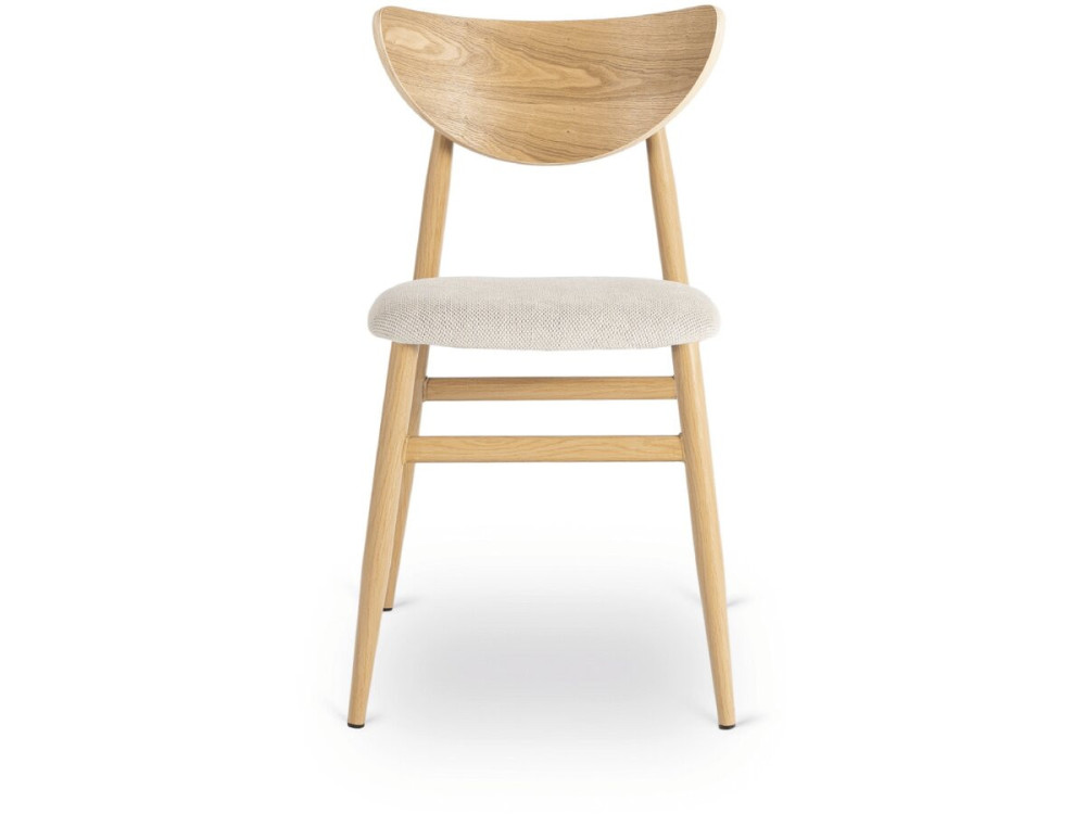 Set di 2 sedie da pranzo in legno in stile scandinavo "Lumbra" - Beige