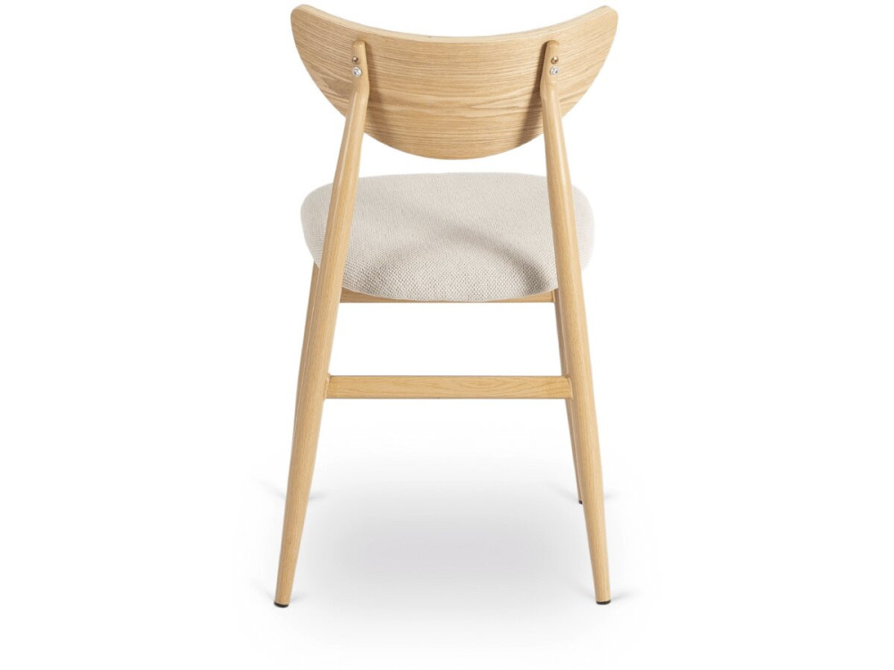 Set di 2 sedie da pranzo in legno in stile scandinavo "Lumbra" - Beige