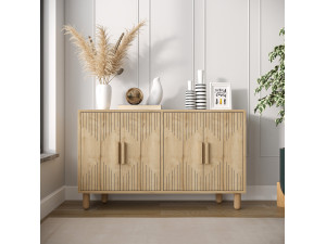Credenza in legno "Roger" - 120 x 29 x 73 cm - Rovere Zaffiro 2