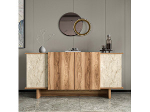 Credenza in legno "Diana" - 180 x 40 x 81 cm - Travertino 2