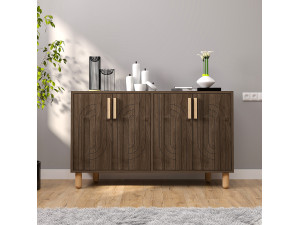Credenza in legno "Rodney" - 120 x 30 x 74 cm - Marrone 2