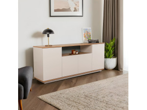 Credenza in legno "Arista" - 180 x 44 x 75 cm - Beige 2