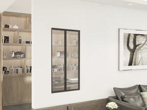 Tettoia in alluminio per atelier "Panorama" - 60 x 105 cm - Nero 2