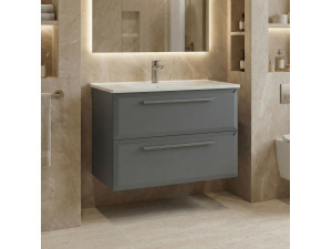 Mobile lavabo "Nuvola 80 v2" - 80 x 50 x 62 cm - Grigio 2
