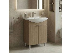 Mobile lavabo "Purus 55" - 55 x 50 x 83 cm - Rovere Sonomo 2