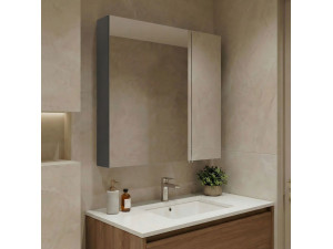 Mobile da bagno con specchio "Nuvola 60 v2" - 66 x 16 x 60 cm - Antracite 2