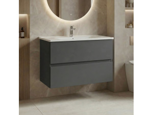 Mobile lavabo "Nest 91 v2" - 91 x 51 x 55 cm - Antracite opaco 2