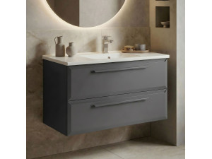 Mobile lavabo "Nuvola 100 v2" - 100 x 50 x 62 cm - Antracite 2