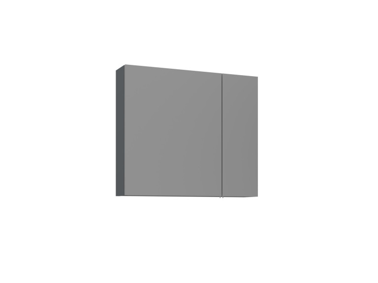 Mobile da bagno con specchio "Bari 80" - 75 x 16 x 66 cm - Antracite opaco