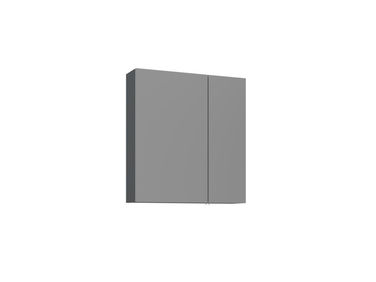 Mobile da bagno con specchio "Bari 60" - 60 x 16 x 66 cm - Antracite opaco