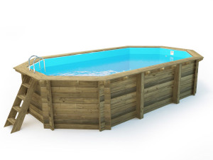 Piscina in legno "Palma" - 7,57 x 4,07 x 1,31 m 2