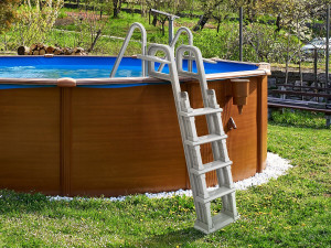 Scala doppia per piscina "Mario" con sistema di sicurezza per bambini 2