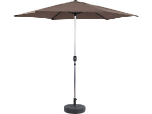Ombrellone da giardino dritto Alu "Sol" - Rotondo - Ø 3m - Grigio - con zavorra