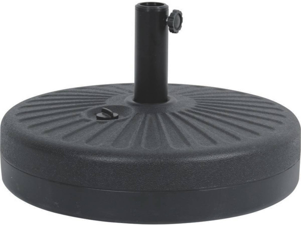 Ombrellone da giardino dritto Alu "Sol" - Rotondo - Ø 3m - Grigio - con zavorra