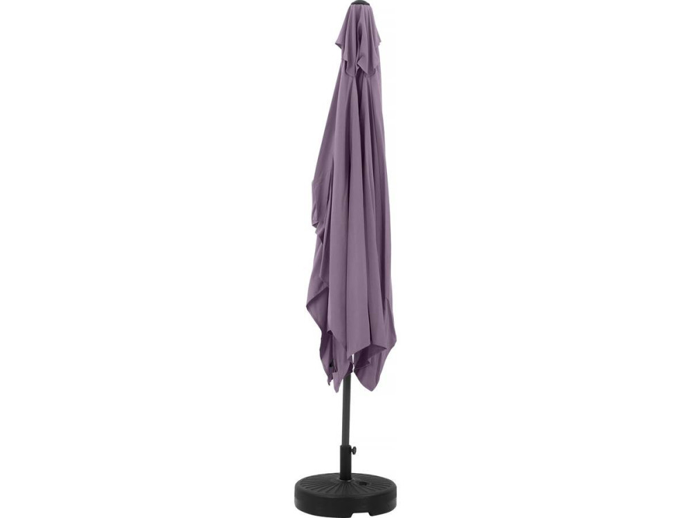 Ombrellone da giardino "Sol 2" - Rettangolo - 2 x 3 m - Viola + base per ombrellone inclusa