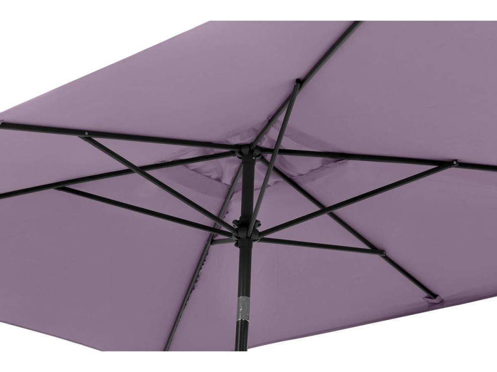 Ombrellone da giardino "Sol 2" - Rettangolo - 2 x 3 m - Viola + base per ombrellone inclusa