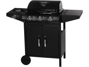 Barbecue gas "Festa 4" - 4 fuochi di cui 1 laterale - 10,5kW - nero