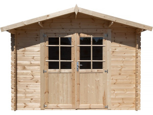 Casetta da giardino in legno 9,4 m² "Lys" - 320 x 298 x 225 cm - 28 mm