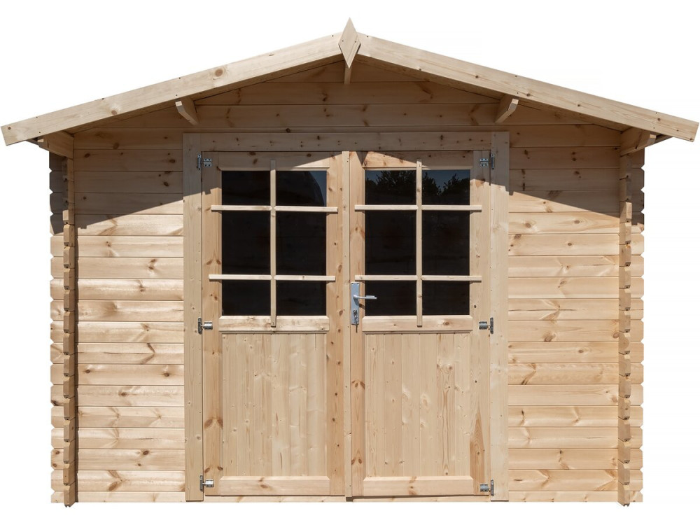 Casetta da giardino in legno 9,4 m² "Lys" - 320 x 298 x 225 cm - 28 mm