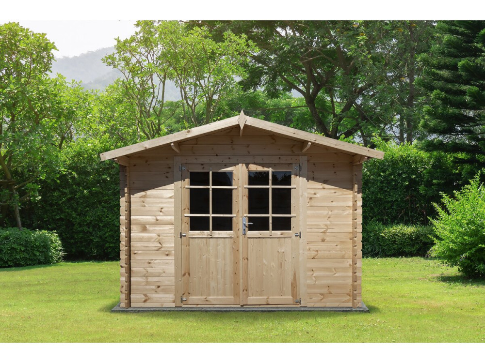 Casetta da giardino in legno 9,4 m² "Lys" - 320 x 298 x 225 cm - 28 mm