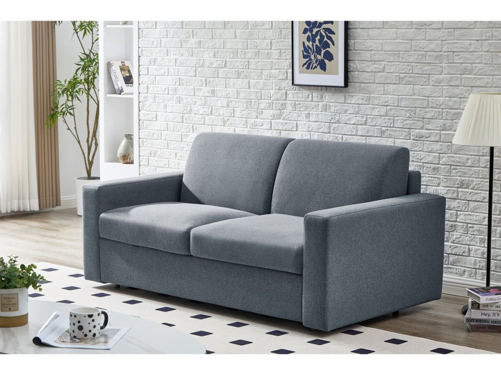 Divano trasformabile in tessuto express "Diana" - letto 120 cm - 2 posti - Grigio