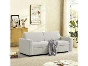 Divano convertibile "Diana" Express in tessuto - Zona notte 140 cm - 3 posti - Beige 2