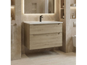 Mobile lavabo "Messina 85 v2" - 85 x 45 x 55 cm - Rovere 2