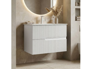 Mobile lavabo "Moonlight 70 v2" - 71 x 51 x 51 cm - Bianco opaco 2