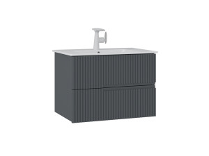 Mobile lavabo "Moonlight 70 v2" - 71 x 51 x 51 cm - Antracite opaco