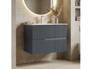 Mobile lavabo "Moonlight 70 v2" - 71 x 51 x 51 cm - Antracite opaco 2