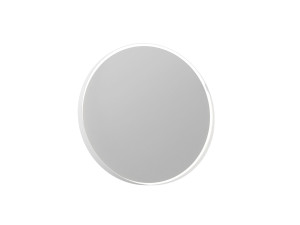 Specchio decorativo in legno "Moonlight 75 v2" - 75 x 7 x 75 cm - Bianco opaco