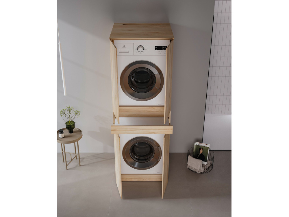 Mobile per lavatrice "Neve 70" - 70 x 73 x 193 cm - Rovere