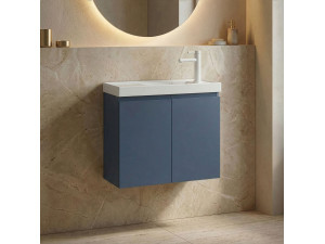 Mobile lavabo "Ferla 60" - 60 x 22 x 50 cm - Blu petrolio 2
