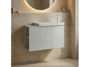 Mobile lavabo "Ferla 80" - 80 x 22 x 45 cm - Cashmere opaco 2