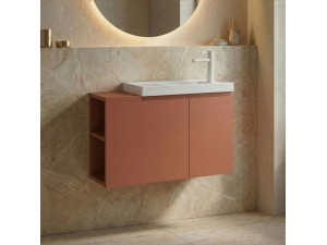 Mobile lavabo "Ferla 80" - 80 x 22 x 45 cm - Cinnamon opaco 2