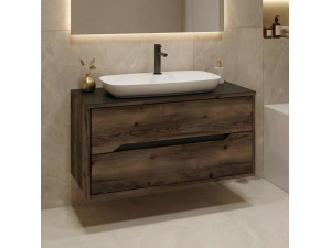 Mobile lavabo "Galia 100 v2" - cm - Noce scuro 2