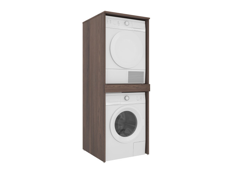 Mobile per lavatrice "Linfa 70" - 70 x 73 x 193 cm - Noce scuro