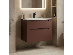 Mobile lavabo "Messina 65 v2" - 65 x 45 x 55 cm - Rosso opaco 2