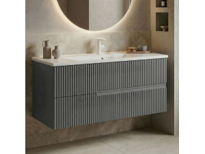 Mobile lavabo "Moonlight 120" - 121 x 51 x 51 cm - Grigio opaco 2