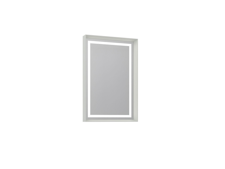 Specchio decorativo in legno "Craft 60 x 90 v2" - 60 x 10 x 90 cm - Cashmere opaco