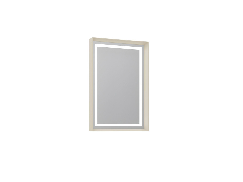 Specchio decorativo in legno "Craft 60 x 90 v2" - 60 x 10 x 90 cm - Matte Mink