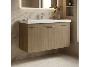 Mobile lavabo "Desna 100" - 100 x 45 x 58 cm - Rovere Sonomo 2